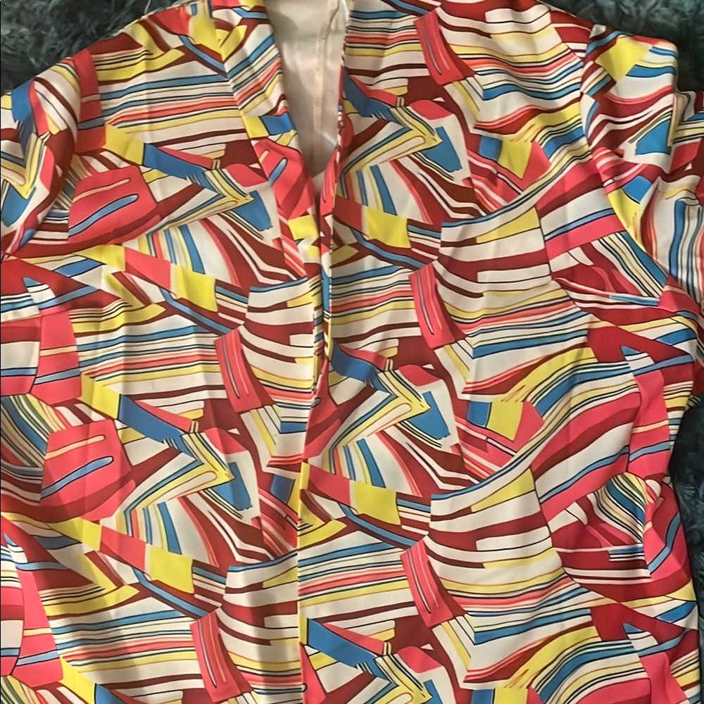Colorful Geometric Patterned Top